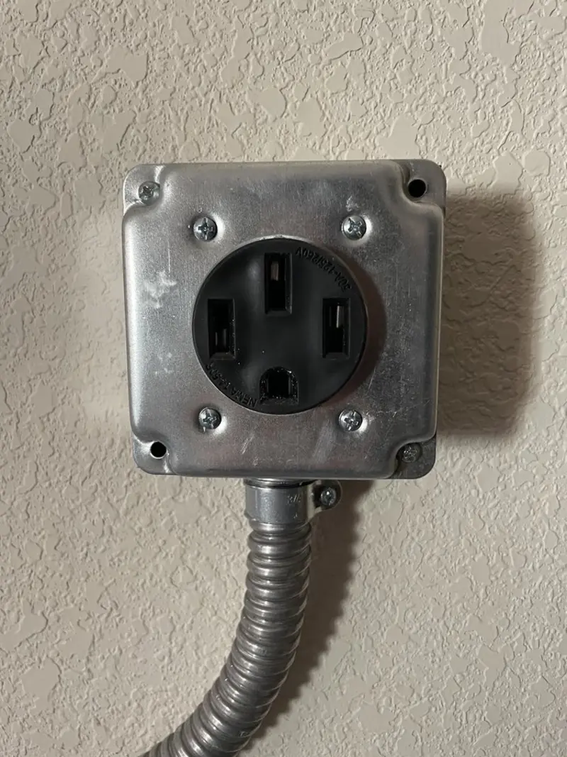 NEMA 14-50 outlet installed for Smart Home Electrical in Milbank